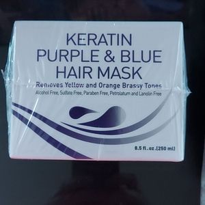 Keratin purple and blue hair mask